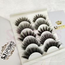 5 Pairs 3d Mink Human Hair Eyelashes 10d Mini Mink Eyelashes Invisible Band mink eyelashes vendor